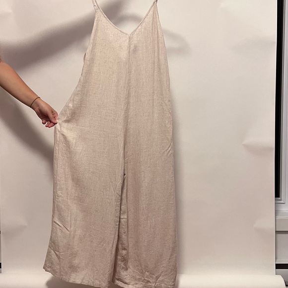 Linen long pant jumpsuit - Picture 4 of 6